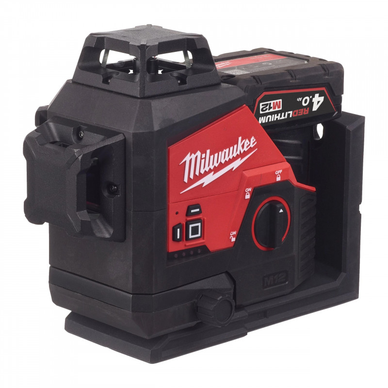 Milwaukee Green Laser 3 Plane Leveler M12 3PL-401C 360°