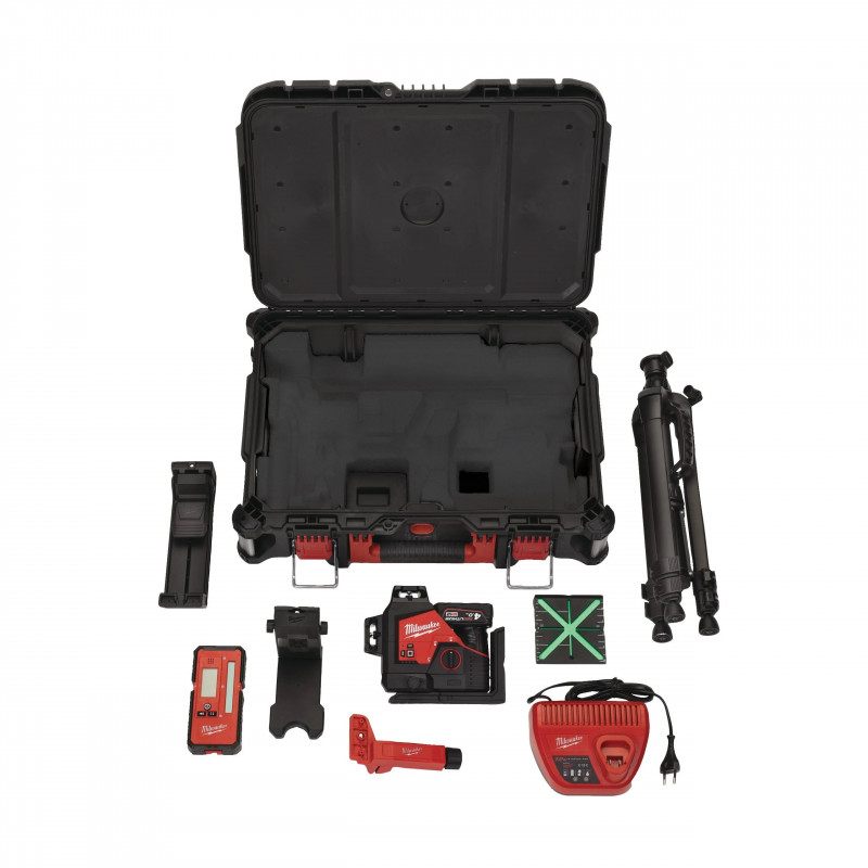 Milwaukee Green Laser 3 Plane Level M12 3PLKIT-401P