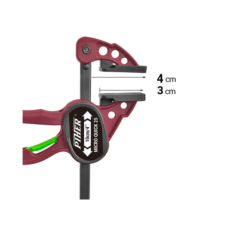 PIHER Micro ātrās fiksācijas spīles 2gab, 20cm, 25kg PI52016 