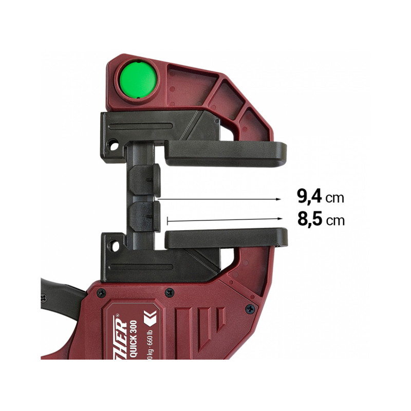 PIHER MAXI ātrās fiksācijas spīle 9,4x30cm, maks. 300kg PI52692 