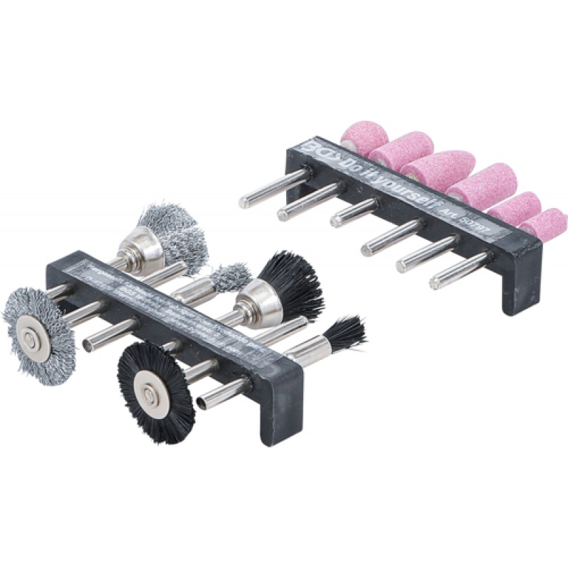 Sander and Steel Wire / Plastic Brush Set | 12 pcs.