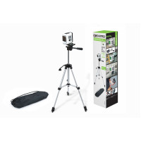 Paškalibrējošs krustleņķa lāzera nivelieris 862G ar magnētu / zaļš stars. Komplekts ar statīvu 1.3m