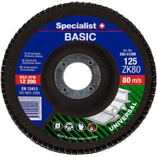 Specialist+ vēdekļveida slīpēšanas disks BASIC ZK80, 125 mm