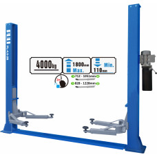 Puli Hydraulic two post lift with mechanical safety locks, 4.0t / 4.0t, 220V