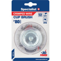 Specialist Vielinė šlifavimo taurė, tiesios vielos, su koteliu 80 mm.  SPECIALIST +