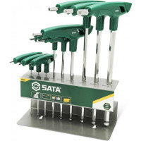 Sata T-Handle ball point hex key set 2-10mm 9pcs