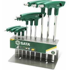 Sata T-Handle ball point hex key set 2-10mm 9pcs