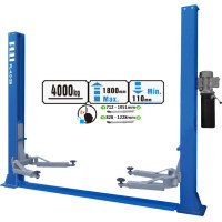 Puli Hidrauliskais divu statņu pacēlājs ar mehāniskām drošības slēdzenēm, 4.0t / 4.0t, 380V