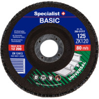 Specialist + vēdekļveida slīpēšanas disks BASIC ZK120, 125 mm