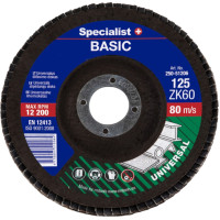 Specialist+ vēdekļveida slīpēšanas disks BASIC ZK60, 125 mm