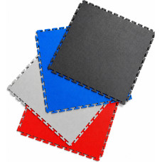 Interlocking smooth floor tiles PVC 500x500x7mm / Plytelė 500 x 500 x 7 mm | Black