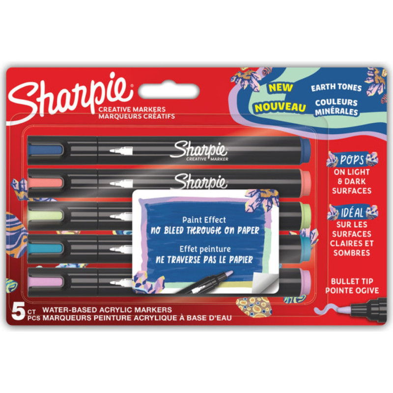 Sharpie Radošo marķieru komplekts, apaļš gals, SHARPIE, 5 gab