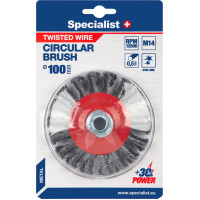 Specialist Vielinis šlifavimo diskas, tiesios vielos 100 mm. M14, SPECIALIST +