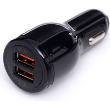 USB car charger with fast charge port 12V/24V, 2x3.1A QC3.0