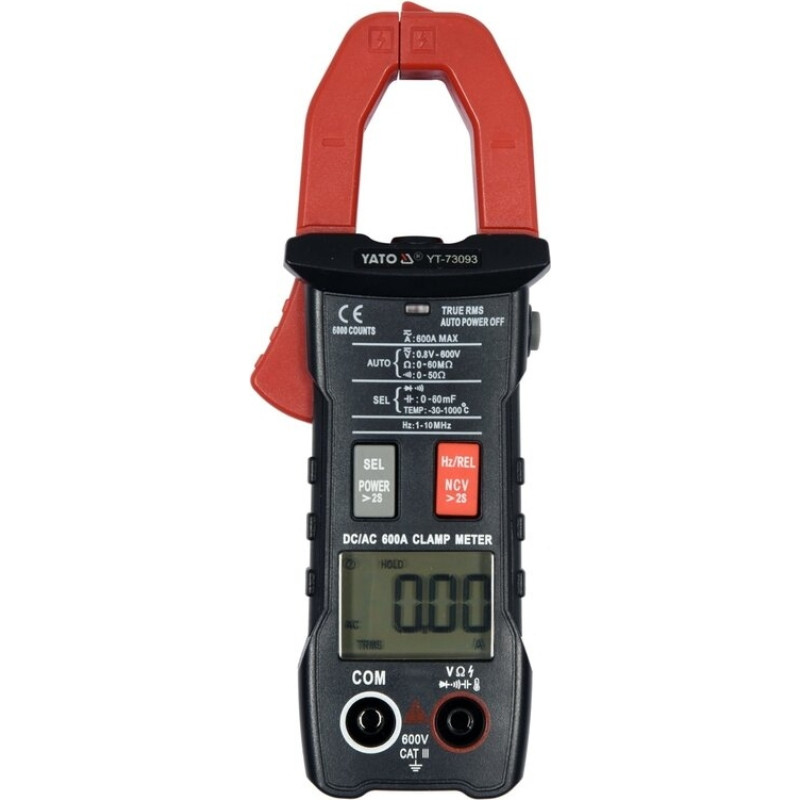 Digital clamp meter automatic AC/DC 600A