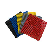 Interlocking area floor tiles / Tile 400 x 400 x 18 mm | Black