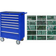 Roller cabinet NTBR4007-X with tool set trays, 300pcs NTBR4007XIS15