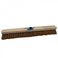 Coconut broom with inclined metal socket
