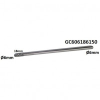 Garas karbīda rotācijas formas C cilindrs ar lodgalvu (WRC) Ø6 x 18mm