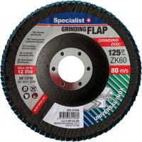 Specialist + vēdekļveida slīpēšanas disks ZK60, 125 mm