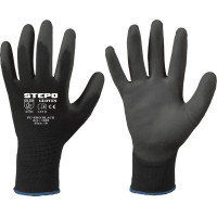 Work gloves coated PU-EKO Black / 7 (S)