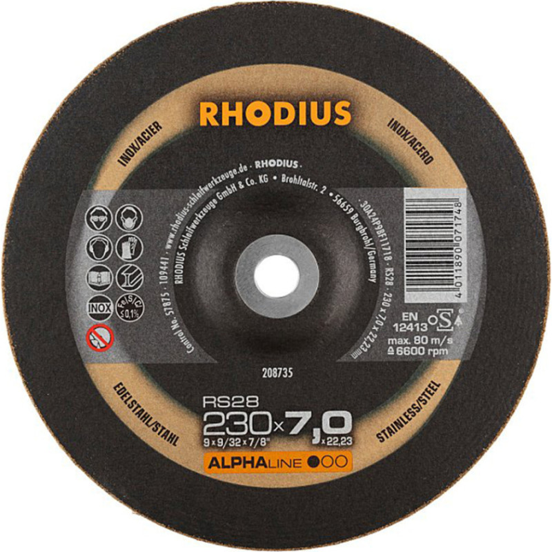 Rhodius Slīpēšanas disks„RHODIUS