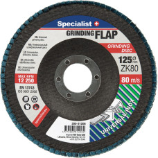Specialist + vēdekļveida slīpēšanas disks ZK80, 125 mm