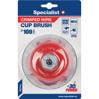 Specialist Nerūdijančio plieno vielos šepetys 100 mm. M14, SPECIALIST +