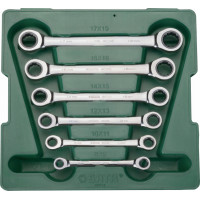 Sata Dubultās kastes sprūdrata uzgriežņu atslēgu komplekts 6gab.