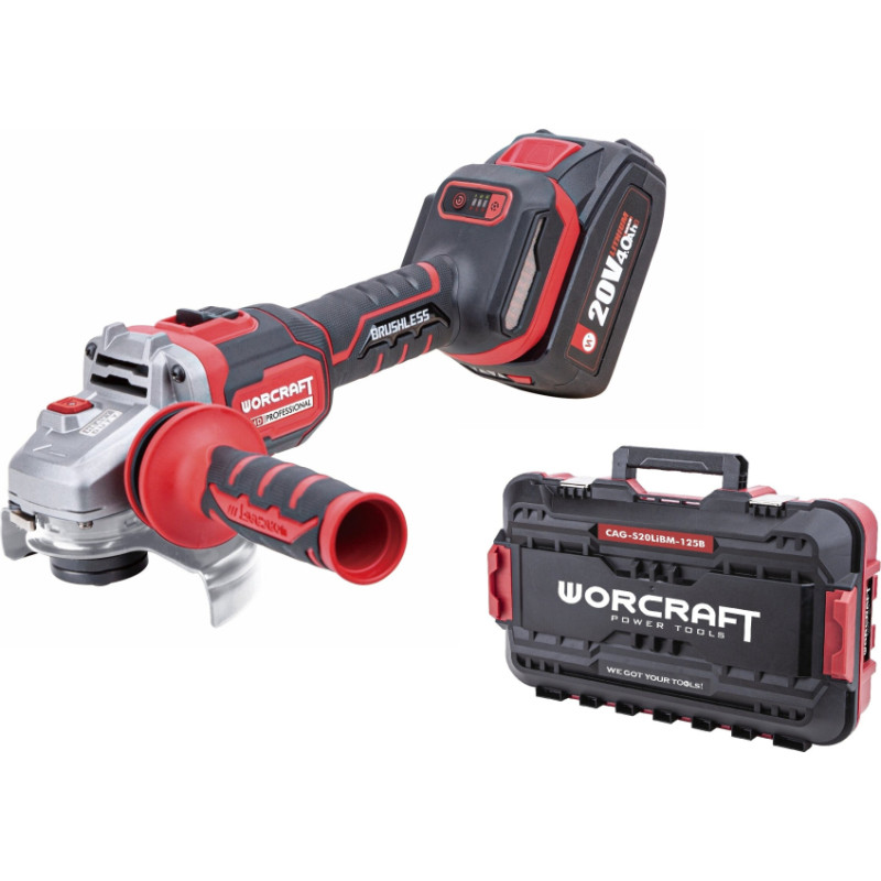 Worcraft Li-ion Cordless brushless angle grinder 125mm 20V (BMC)
