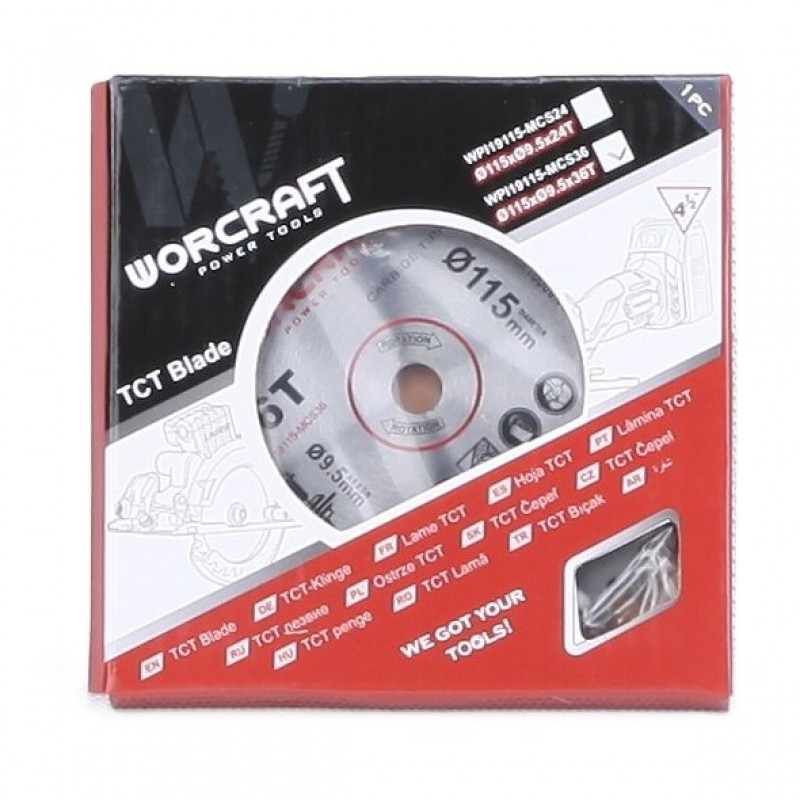 Worcraft Li-ion Cordless Circular saw CMCS-S20LiB blade 9.5 x 115 mm 36T (spare part)