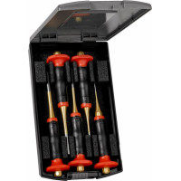 Pin punch set 5pcs with handguard RENNSTEIG