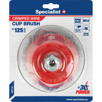 Specialist Nerūdijančio plieno vielos šepetys 125 mm. M14, SPECIALIST +