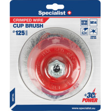 Specialist Nerūdijančio plieno vielos šepetys 125 mm. M14, SPECIALIST +