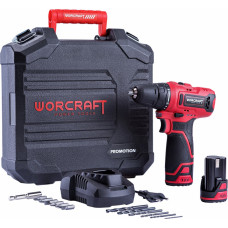 Worcraft Li-ion Cordless drill 12V with accesorries in plastic box