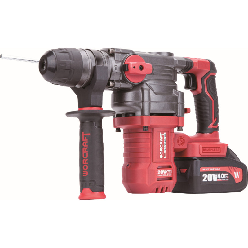 Worcraft Li-ion Cordless rotary hammer 4.5J 20V (plastic box)