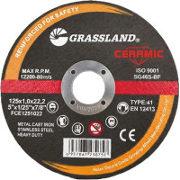 Grassland Cut-off wheel. Flat. Stainless steel / Ceramic 125x1.0x22.2 41 type