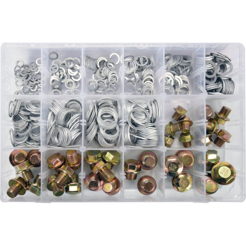 Yato Aluminium gasket and oil drain plug assortment 534pcs