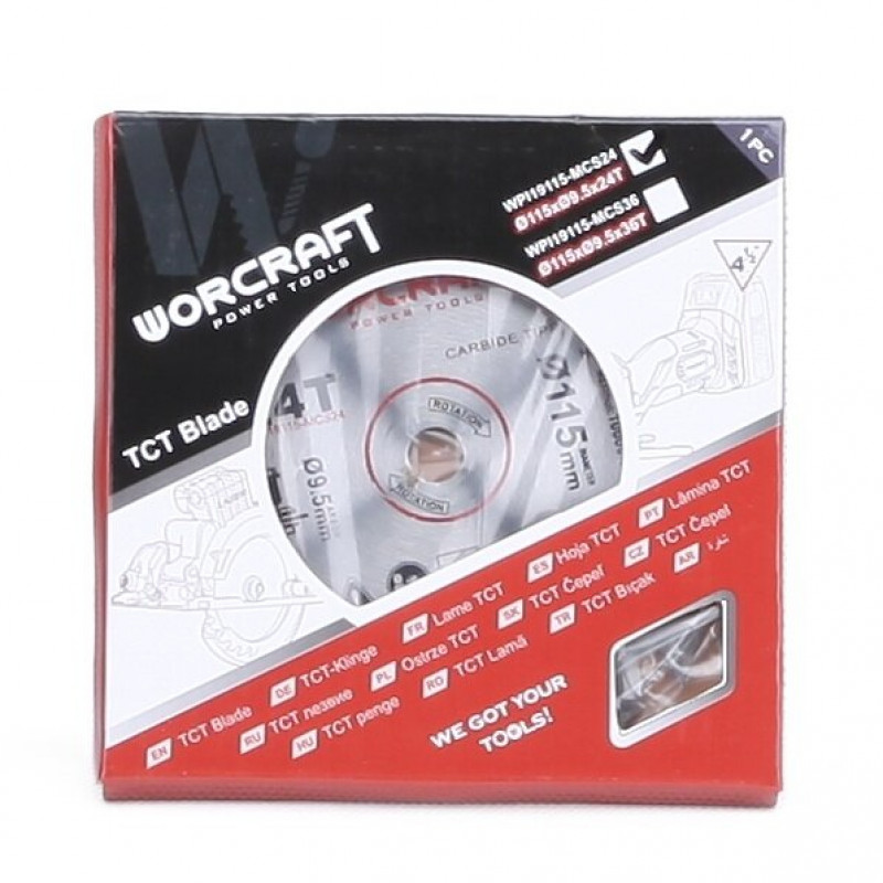 Worcraft Li-ion Cordless Circular saw CMCS-S20LiB blade 9.5 x 115 mm 24T (spare part)