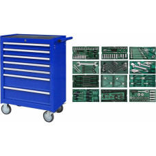 Roller cabinet NTBR4007-X with tool set trays, 246pcs NTBR4007XIS12