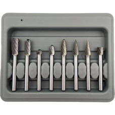 Carbide rotary burrs set Ø6x8mm 8pcs