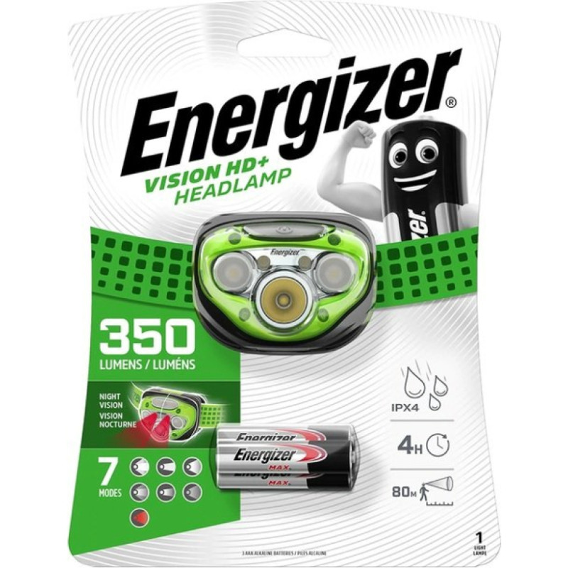 Energizer Galvas lukturis, 350lm, 3xAAA, VISION HD+, ENERGIZER