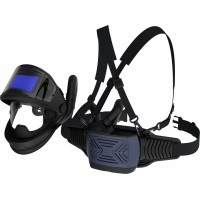 Automatic darkening welding mask with digital filter and PAPR system