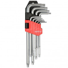 Yato L-veida sešstūra atslēgas TORX komplekts 9gab. (T10-T50) ar caurumu