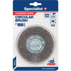 Specialist Vielinis šlifavimo diskas, tiesios vielos, su koteliu 100 mm.  SPECIALIST +