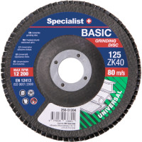 Specialist + vēdekļveida slīpēšanas disks BASIC ZK40, 125 mm