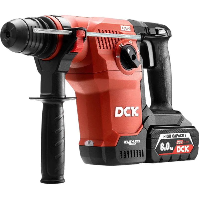 DCK Bezvada bezsuku perforators SDS+, 3,6J, 20V, KRH20V-28R2K, DCK (2x8,0Ah akumulatori, lādētājs)