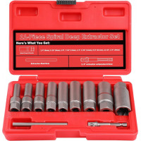 Skrūvju izvilkšanas ligzdu komplekts 11gab (6-19mm) 3/8'' Dr.