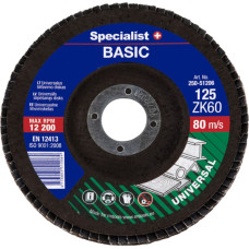 Specialist + vēdekļveida slīpēšanas disks BASIC ZK60, 125 mm