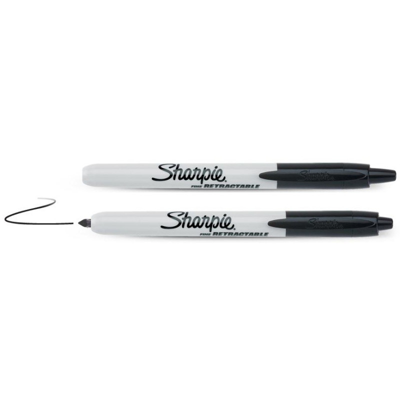 Sharpie Marķieris Sharpie Retractable melns